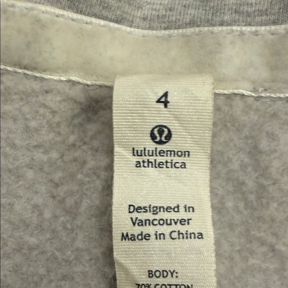 Lululemon Special Edition hooded ruched Warm Up Hooded Jacket Gray 4 RARE - Picture 9 of 13